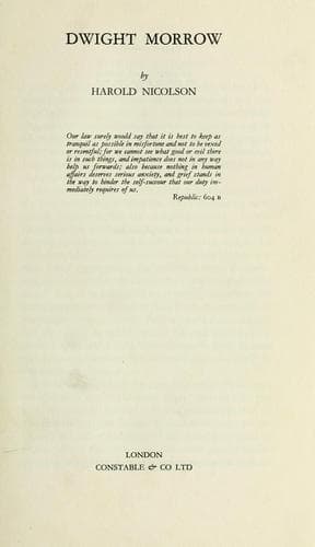 Tapa de Dwight Morrow