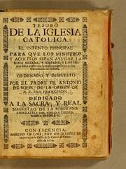 Tapa de Tesoro de la iglesia catolica