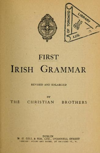 Tapa de First Irish Grammar