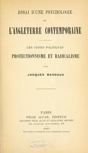 Tapa de Essai d'une psychologie de l'Angleterre contemporaine