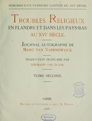 Tapa de Mémoires d'un patricien gantois du XVIe siècle