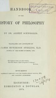 Tapa de Handbook of the history of philosophy