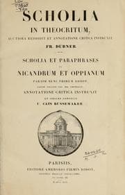 Tapa de Scholia in Theocritum