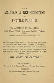 Tapa de The analysis & reproduction of textile fabrics