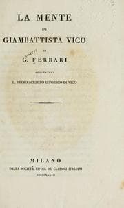 Tapa de La mente di Giambattista Vico