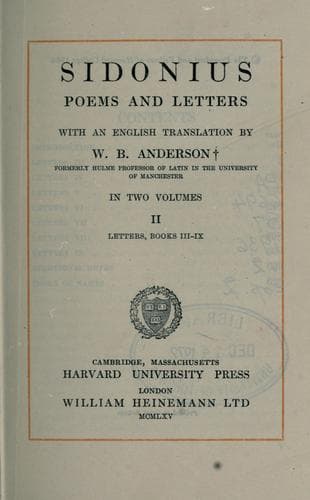 Tapa de Poems and letters