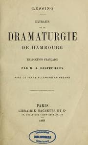 Tapa de Extraits de la dramaturgie de Hambourg