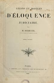 Tapa de Leçons et modèles d'éloquence judiciaire