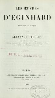 Tapa de Les Oeuvres d'Einhard