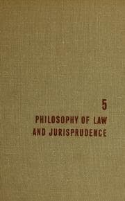 Tapa de Philosophy of law and jurisprudence