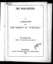 Tapa de The book-keeper ; and A translation from the German of "Schiller"