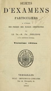Tapa de Sujets d'examens particuliers a l'usage des Freres des Ecoles Chretiennes