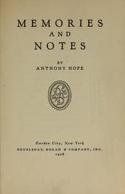 Tapa de Memories and notes