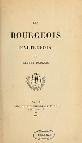 Tapa de Les bourgeois d'autrefois