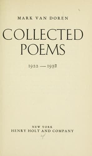 Tapa de Collected poems, 1922-1938