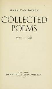 Tapa de Collected poems, 1922-1938