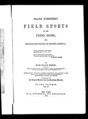 Tapa de Frank Forester's field sports of the United States and British provinces of North America