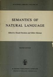 Tapa de Semantics of natural language
