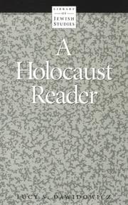 Tapa de A Holocaust reader