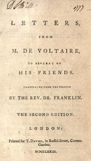 Tapa de Letters from M. de Voltaire, to several of his friends