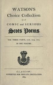 Tapa de Watson's Choice collection of comic and serious Scots poems