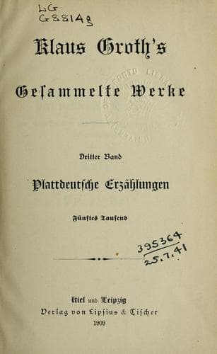 Tapa de Gesammelte Werke
