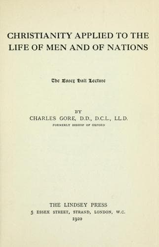 Tapa de Christianity applied to the life of men and of nations