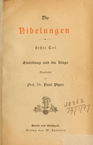 Tapa de Die Nibelungen