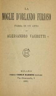 Tapa de La moglie d'Orlando furioso