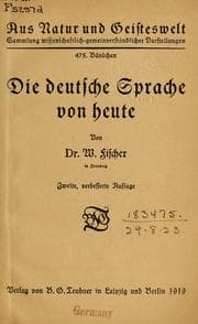 Tapa de Die deutsche Sprache von heute