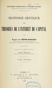 Tapa de Histoire critique des théories de l'intérèt du capital