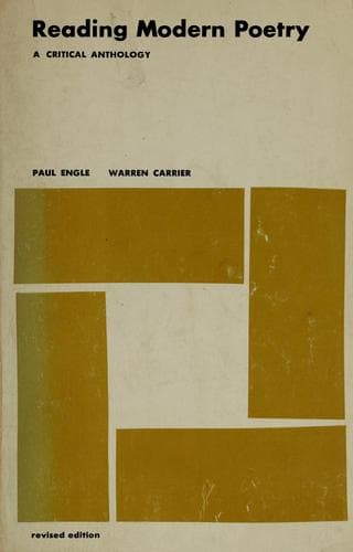 Tapa de Reading modern poetry