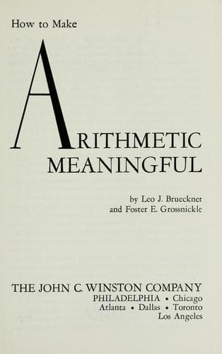 Tapa de How to make arithmetic meaningful