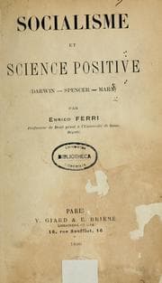 Tapa de Socialisme et science positive