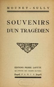 Tapa de Souvenirs d'un tragédien