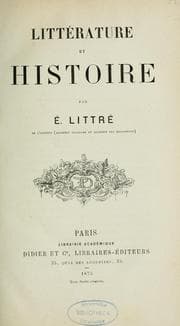 Tapa de Littérature et histoire
