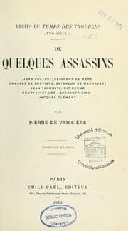 Tapa de De quelques assassins