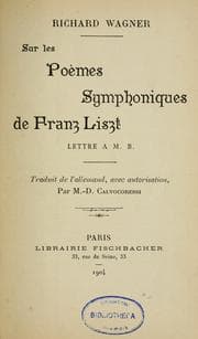 Tapa de Sur les poèmes symphoniques de Franz Liszt