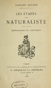 Tapa de Les Etapes d'un naturaliste