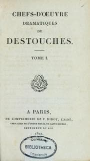 Tapa de Chefs-d'oeuvre dramatiques de Destouches