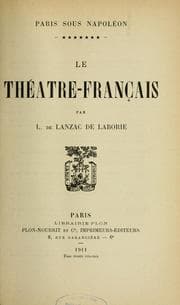 Tapa de Le théâtre-Français