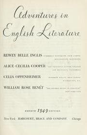 Tapa de Adventures in English literature
