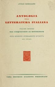 Tapa de Antologia della letteratura italiana