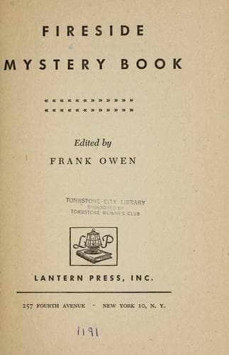 Tapa de Fireside Mystery Book