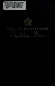 Tapa de Elizabethan drama