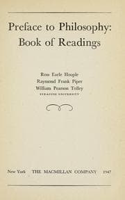 Tapa de Preface to philosophy