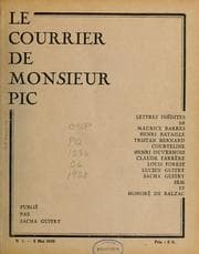 Tapa de Le Courrier de Monsieur Pic