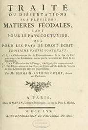 Tapa de Traité des fiefs