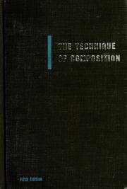 Tapa de The technique of composition