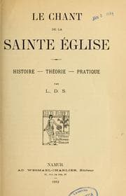 Tapa de Le Chant de la sainte Église